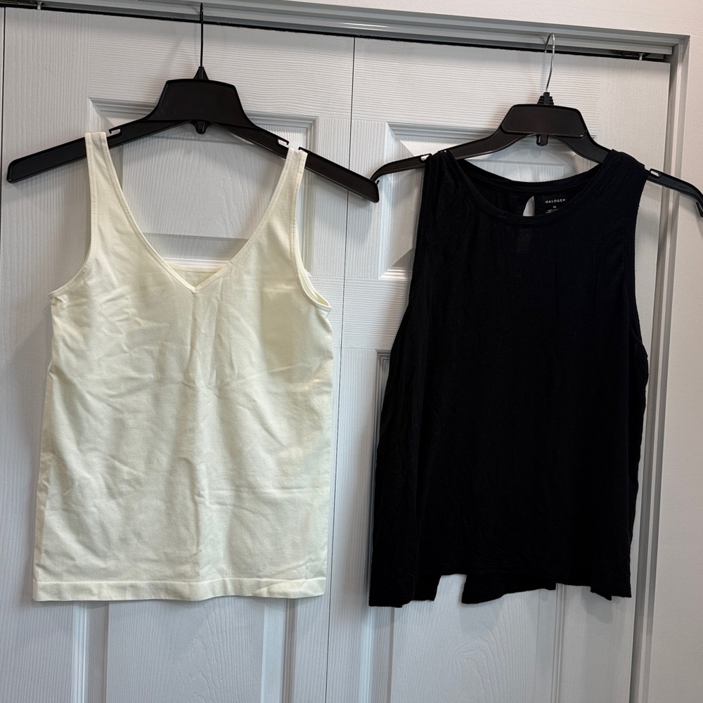 HALOGEN Black Tank Top Size XL + Shimera Yellow XL Workout Athleisure Athletic